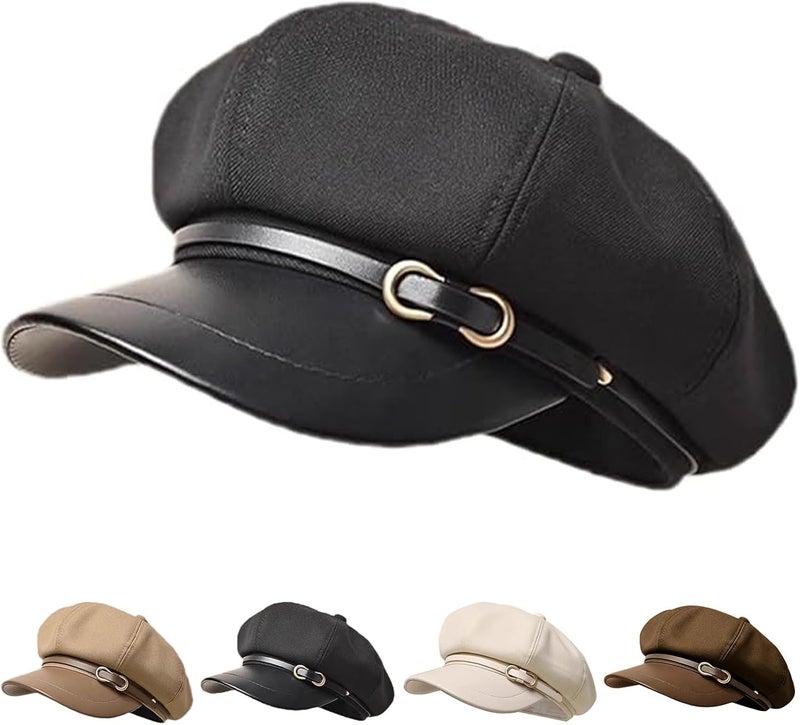 Busnos Newsboy Hats for Women and Men Beret Women's Hats & Caps Fall and Winter Womens Hat y2k Hat Women's Octagonal Cap - Image 1